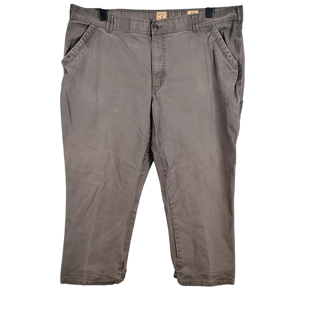 Red Head Mens 48x30 Canvas Work Pants Gray Cotton Gorpcore Utility Rugged